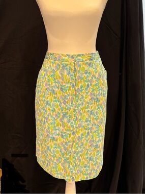 Liz Claiborne Floral Pencil Skirt in Green & Blue